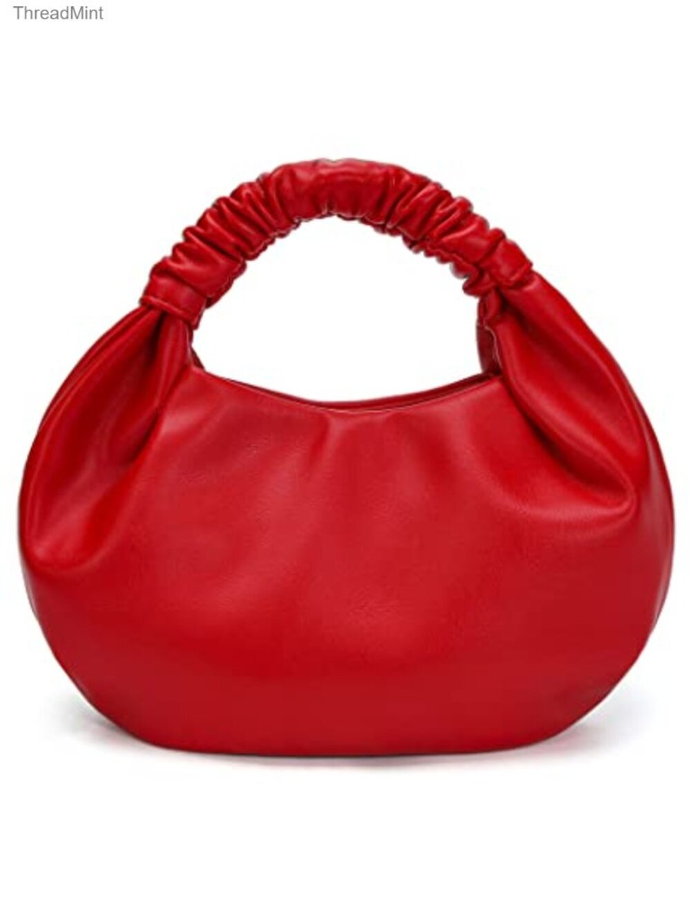 CORAID Faux Leather Ruched Hobo Handbag Small Purse Women